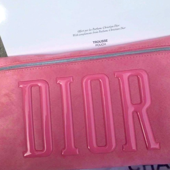 Beauty Pink Cosmetic Makeup Bag Pouch Suede 100% - Picture 3 of 7